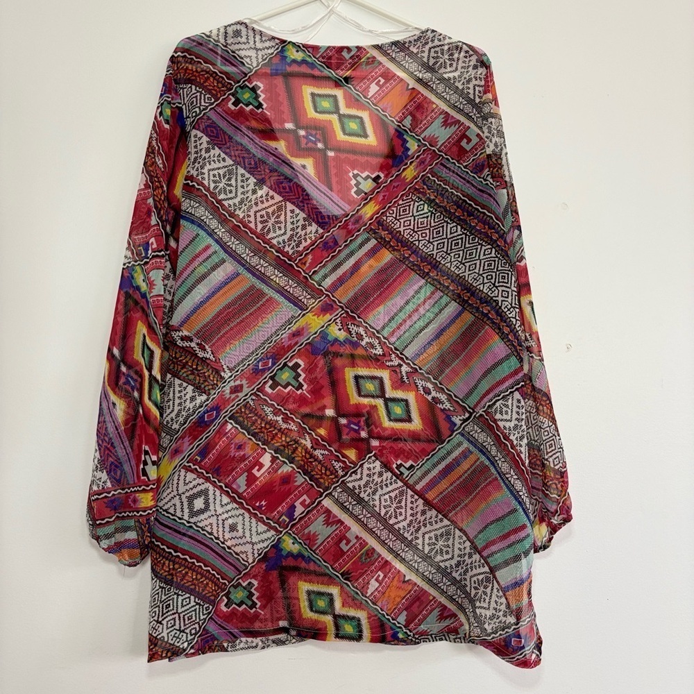 🎉4/30$🎉 Jessica Vintage Multicolor Boho Tunic – Size L - Picture 5 of 5